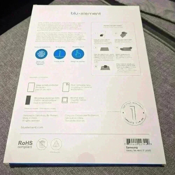 Samsung Galaxy Tab A8 10.5 Blu element tempered glass screen protector - Picture 2 of 2